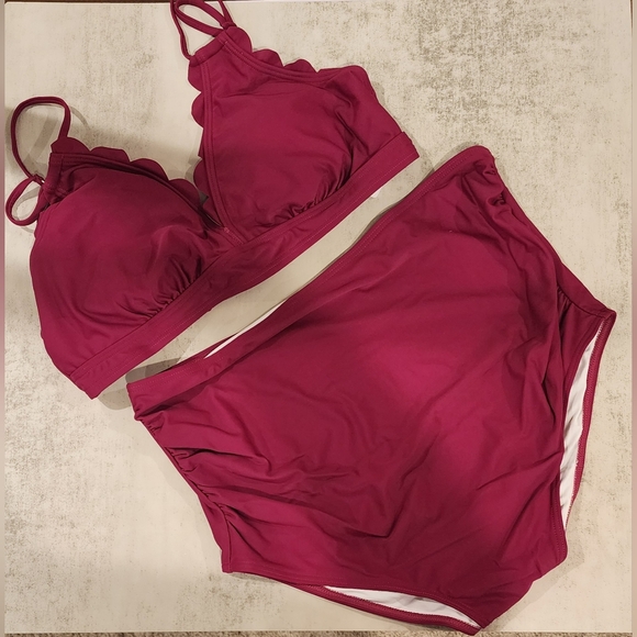 NWOT Charmo Maternity High Waisted Bikini Size XL - Picture 6 of 7